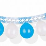 Girlanda balonowa PARTY GO, 3m, niebiesko-biała (opakowanie 12 szt.)