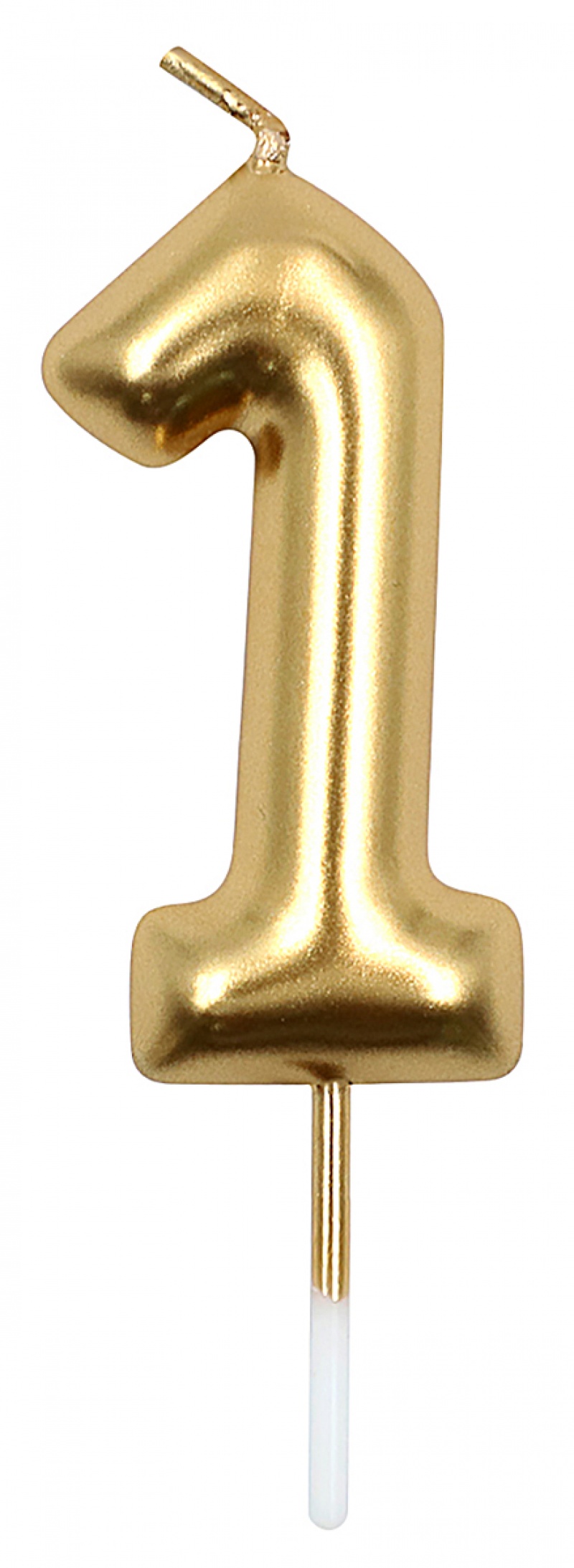 395457-407524-swieczka_party_go_cyfra_1_6cm_zlota-800w Świeczka PARTY GO, cyfra 1, 6cm, złota (opakowanie 24 szt.) - obrazek 1