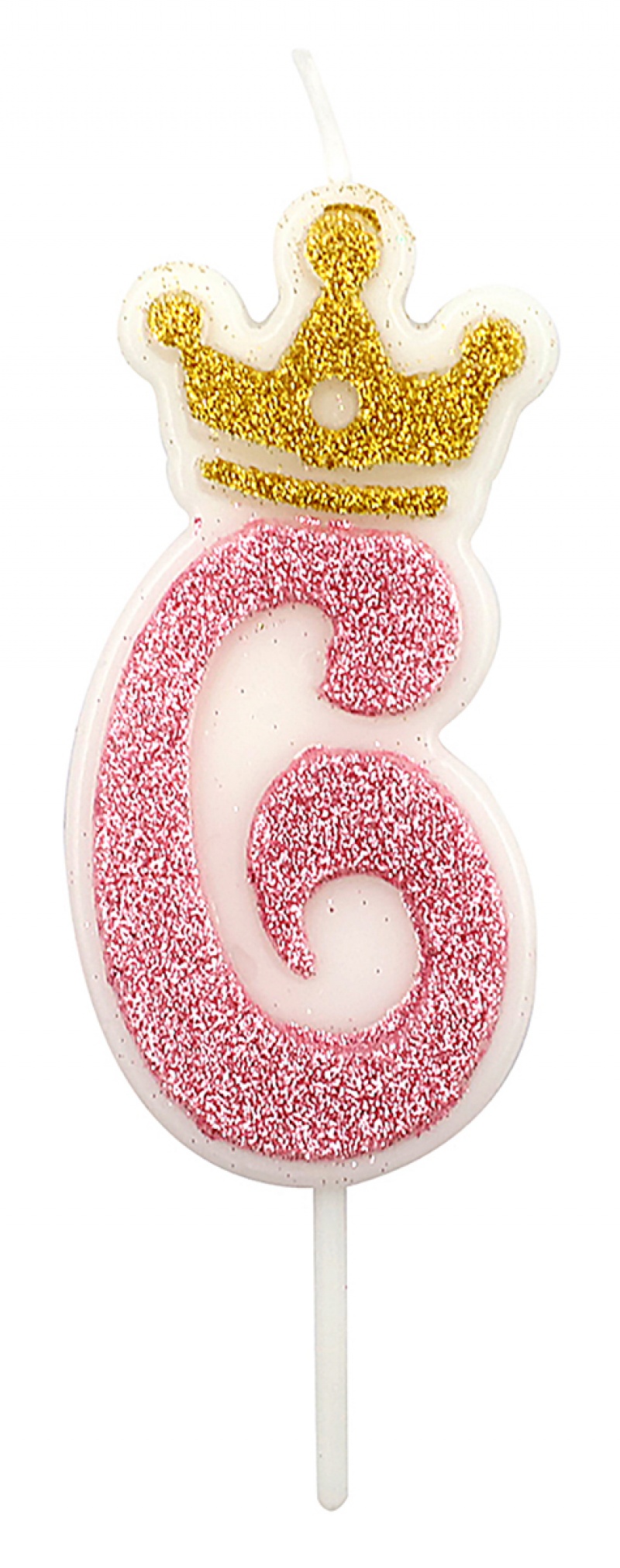 395493-407446-swieczka_party_go_cyfra_6_6_8cm_rozowa-800w Świeczka PARTY GO, cyfra 6, 6,8cm, różowa (opakowanie 12 szt.) - obrazek 1