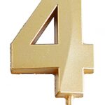 Świeczka PARTY GO, cyfra 4, 4,8cm, złota (opakowanie 24 szt.)