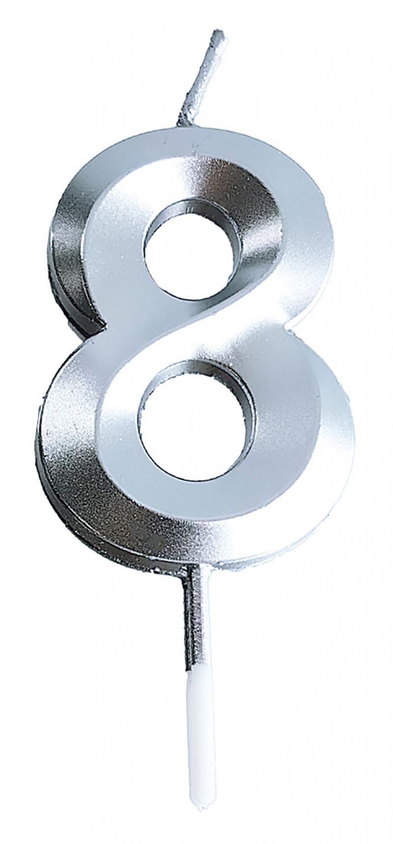 395515-407517-swieczka_party_go_cyfra_8_4_8cm_srebrna-800w Świeczka PARTY GO, cyfra 8, 4,8cm, srebrna (opakowanie 24 szt.) - obrazek 1