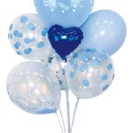 Zestaw balonów PARTY GO, 85cm, 7 szt., niebieskie (opakowanie 12 szt.)