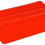 Piórnik silikonowy czterokomorowy GIMBOO, 200x80x75mm, czerwony