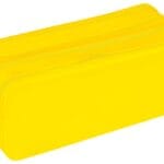Piórnik silikonowy czterokomorowy GIMBOO, 200x80x75mm, żółty