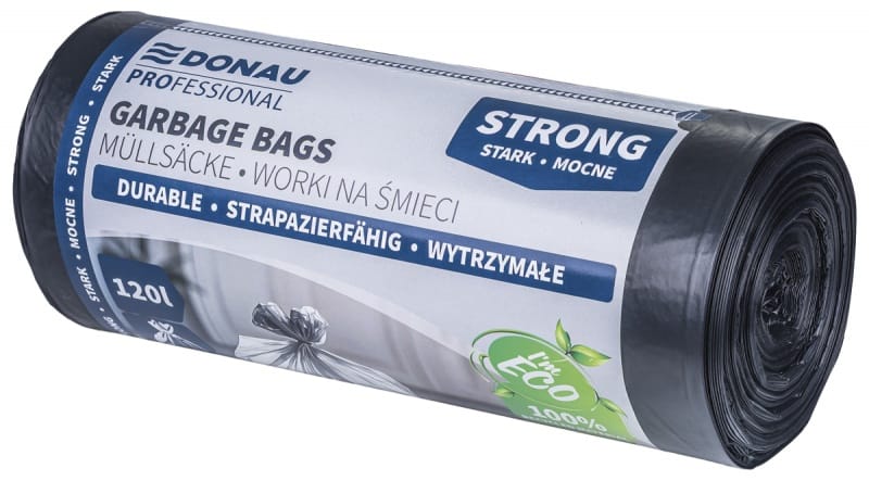 400165-410220-worki_na_smieci_donau_professional_wytrzymal-800w Worki na śmieci DONAU PROFESSIONAL, wytrzymałe, mocne, 120l, 25 szt., czarne - obrazek 1