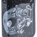 Piórnik szkolny GIMBOO, z wyposażeniem, 1 komora, 1 przekładka, Astronaut, czarny