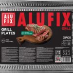 Tacki grillowe ALUFIX Fix-Grill, aluminiowe, prostokątne, 3 szt.