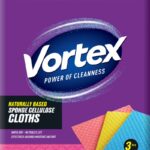 Ściereczki gąbkowe VORTEX, celuloza, 3 szt., mix kolorów