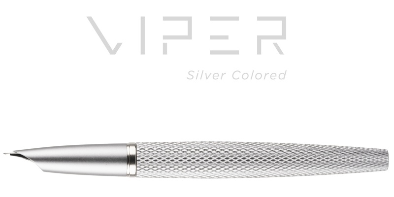 400441-408949-pioro_wieczne_diplomat_viper_guilloche_f_m_s-800w Pióro wieczne DIPLOMAT Viper, guilloche, F/M, srebrne - obrazek 1