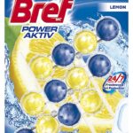 Kulki myjąco-zapachowe do toalet BREF Power Aktiv Lemon, 3x50g