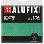 Ściereczki gąbkowe ALUFIX Professional, 18x18cm, 5 szt., zielone