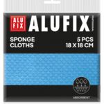 Ściereczki gąbkowe ALUFIX Professional, 18x18cm, 5 szt., niebieskie