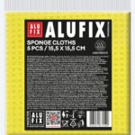 Ściereczki gąbkowe ALUFIX Professional, 15,5x15,5cm, 5 szt., żółte