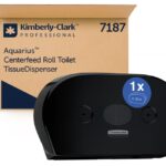Dozownik podwójny do papieru toaletowego KIMBERLY-CLARK, 7187, centralne odwijanie, czarny