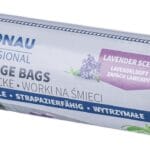 Worki na śmieci DONAU PROFESSIONAL, wytrzymałe, super mocne, z taśmą, 35l, 15 szt., zapach lawendy, fioletowe