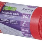Worki na odpady medyczne DONAU EXPERT, LDPE, 60l, 50 szt., czerwone