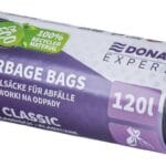 Worki na odpady DONAU EXPERT, klasyczne, LDPE, 120l, 10 szt., czarne