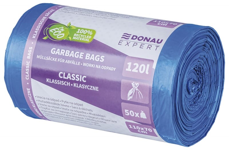 402880-412535-worki_na_odpady_donau_expert_klasyczne_ldpe_-800w Worki na odpady DONAU EXPERT, klasyczne, LDPE, 120l, 50 szt., niebieskie - obrazek 1