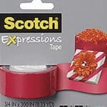 Taśma samoprzylepna SCOTCH Expressions C214, 19mmx7,62m, czerwona