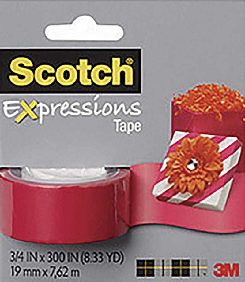402924-412290-tasma_samoprzylepna_scotch_expressions_c214_-800w Taśma samoprzylepna SCOTCH Expressions C214, 19mmx7,62m, czerwona - obrazek 1