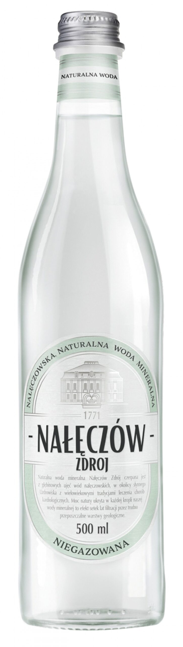 403839-408957-woda_naleczow_zdroj_niegazowana_butelka_szkl-800w Woda NAŁĘCZÓW ZDRÓJ, niegazowana, butelka szklana, 500ml (opakowanie 12 szt.) - obrazek 1