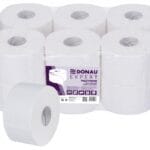 Papier toaletowy celulozowy DONAU EXPERT Jumbo, 2-warstwowy, 500 listków, 12szt., biały