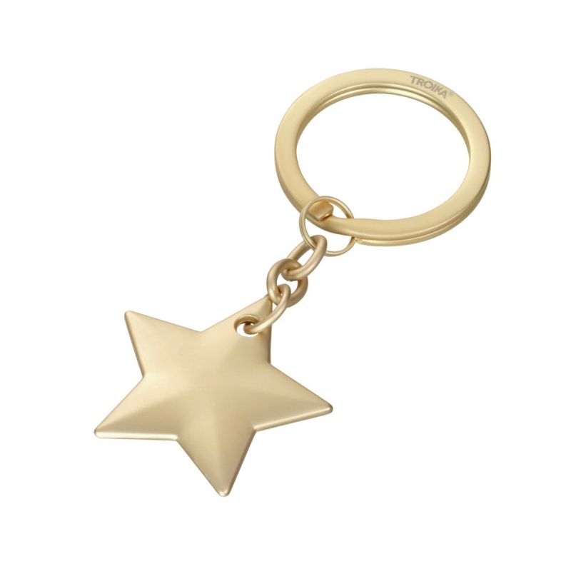 404745-414141-brelok_troika_golden_star_chromowany_zloty-800w Brelok TROIKA Golden Star, chromowany, złoty - obrazek 1