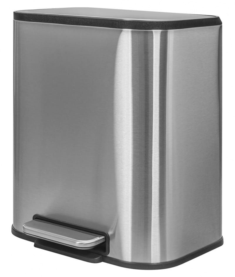 405336-414738-kosz_ze_stopka_donau_home_wolnoopadajacy_pro-800w Kosz ze stopką Donau Home, wolnoopadający, prostokątny, 12l, srebrny mat - obrazek 1
