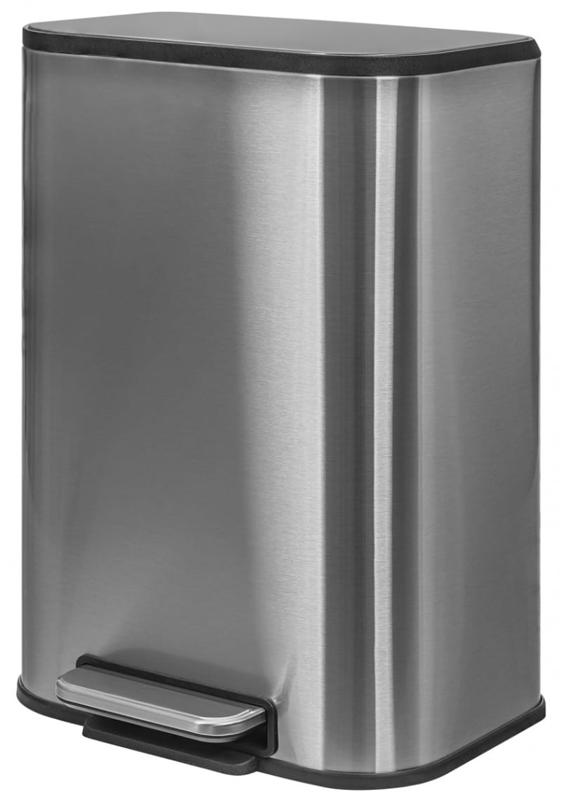 405341-414737-kosz_ze_stopka_donau_home_wolnoopadajacy_pro-800w Kosz ze stopką Donau Home, wolnoopadający, prostokątny, 20l, srebrny mat - obrazek 1