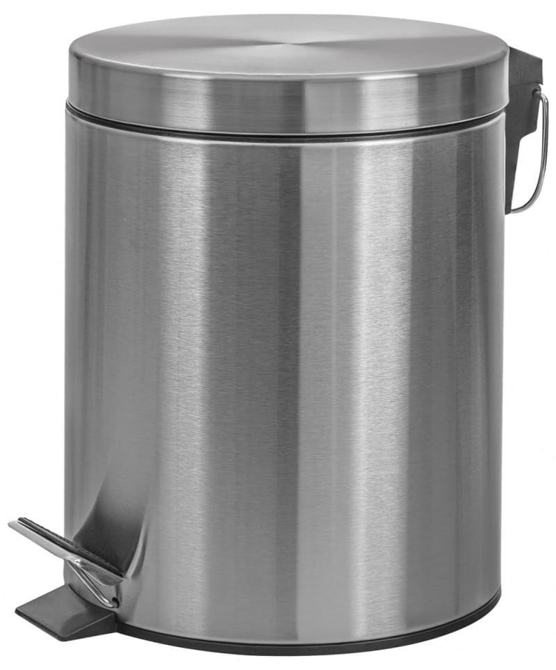405345-414742-kosz_ze_stopka_donau_home_wolnoopadajacy_30l-800w Kosz ze stopką Donau Home, wolnoopadający, 30l, srebrny mat - obrazek 1