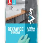 Rękawice domowe ANNA ZARADNA, rozmiar L, pastelowa zieleń