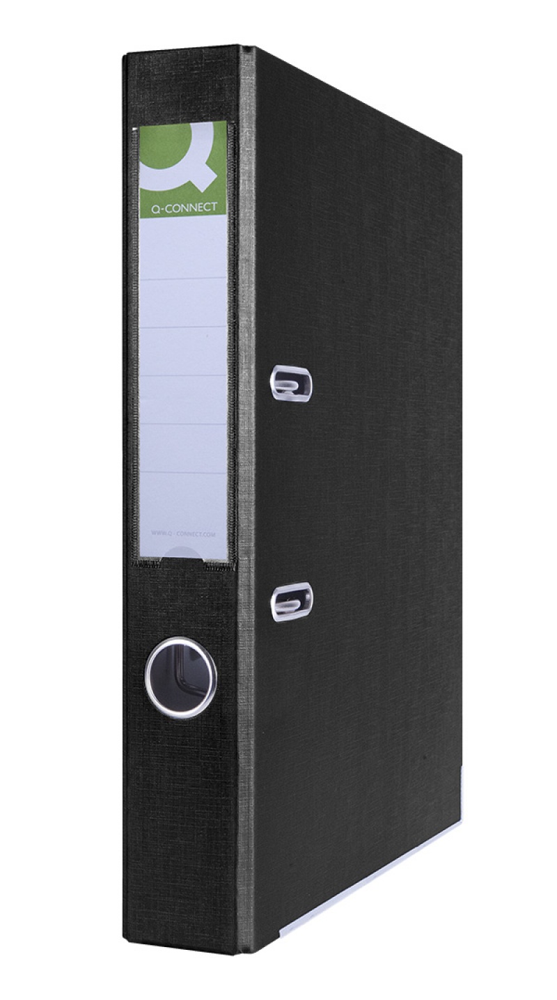 70645-16653-segregator_q_connect_hero_z_szyna_pp_a4_55mm_c-800w Segregator Q-CONNECT Hero z szyną, PP, A4/55mm, czarny - obrazek 1