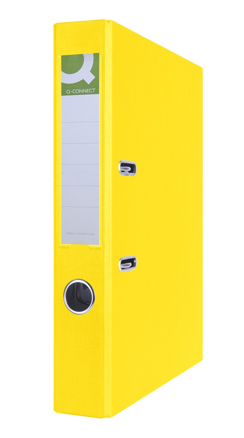 70908-16638-segregator_q_connect_hero_pp_a4_55mm_zolty-800w Segregator Q-CONNECT Hero, PP, A4/55mm, żółty - obrazek 1