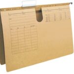 Skoroszyt zawieszkowy Q-CONNECT, karton, A4, 250gsm, jasnobrązowy (opakowanie 25 szt.)
