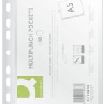 Koszulki na dokumenty Q-CONNECT, PP, A5, krystal, 50mikr., 100szt.