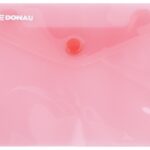 Teczka kopertowa DONAU zatrzask, PP, A6, 180mikr., czerwona