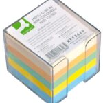 Kostka Q-CONNECT nieklejona, w pudełku, 92x92x82mm, ok. 750 kart., mix kolorów (opakowanie 6 szt.)
