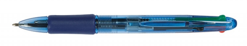 Długopis automatyczny Q-CONNECT 4-color 0,7mm (linia), mix kolorów (opakowanie 10 szt.) - obrazek 1