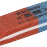 Gumka wielofunkcyjna DONAU, 40x14x8mm, niebiesko-czerwona