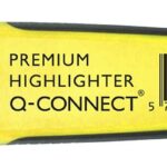 Zakreślacz fluor. Q-CONNECT Premium, 2-5mm (linia), gumowana rękojeść, żółty (opakowanie 10 szt.)