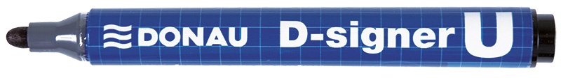 74732-13953-marker_permanentny_donau_d_signer_u_okragly_2_-800w Marker permanentny DONAU D-Signer U, okrągły, 2-4mm (linia), czarny (opakowanie 10 szt.) - obrazek 1