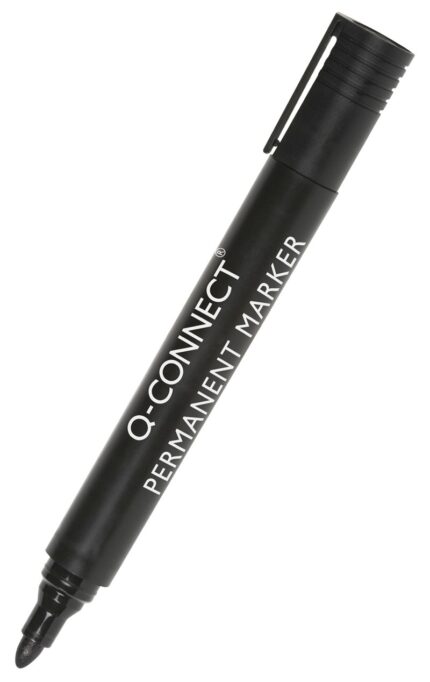 Marker permanentny Q-CONNECT, okrągły, 2-3mm (linia), czarny (opakowanie 10 szt.)