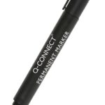 Marker permanentny Q-CONNECT, ścięty, 3-5mm (linia), czarny (opakowanie 10 szt.)