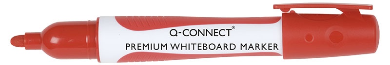 74784-17213-marker_do_tablic_q_connect_premium_gum_rekojes-800w Marker do tablic Q-CONNECT Premium, gum. rękojeść, okrągły, 2-3mm (linia), czerwony (opakowanie 10 szt.) - obrazek 1