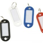 Zawieszki na klucze Q-CONNECT, 50x22mm, 100szt., niebieskie