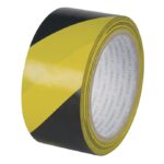 Taśma ostrzegawcza Q-CONNECT, 48mm, 20m, czarno-żółta