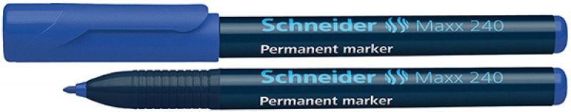 81670-24010-marker_permanentny_schneider_maxx_240_1_2_mm_n-800w Marker permanentny SCHNEIDER Maxx 240, 1-2mm, niebieski (opakowanie 10 szt.) - obrazek 1
