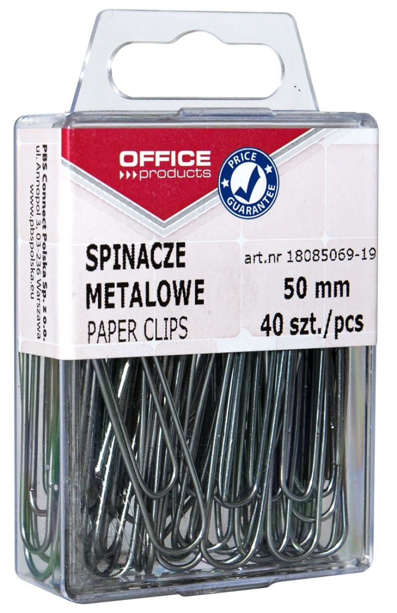 82303-24410-spinacze_metalowe_office_products_gladkie_50mm-800w Spinacze metalowe OFFICE PRODUCTS, gładkie, 50mm, w pudełku, 40szt., srebrne - obrazek 1