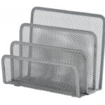Sorter do korespondencji Q-CONNECT Office Set, metalowy, 3 przegrody, srebrny