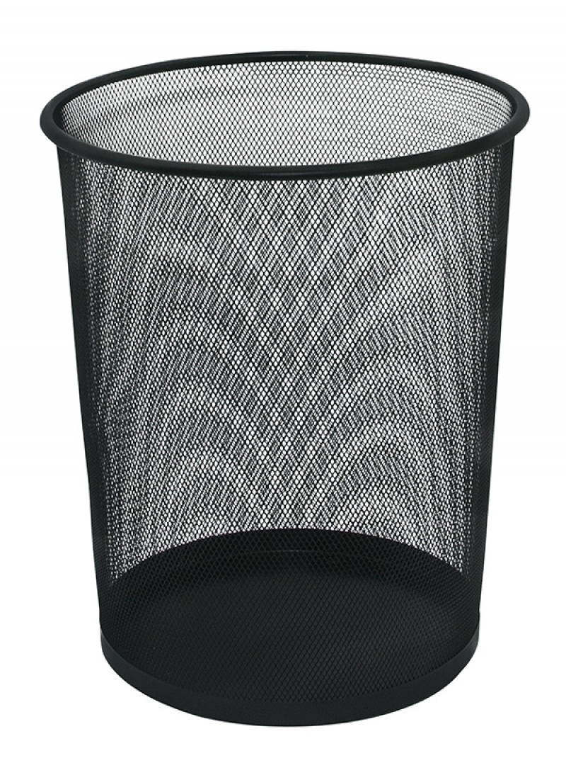 82709-17078-kosz_na_smieci_q_connect_office_set_metalowy_1-800w Kosz na śmieci Q-CONNECT Office Set, metalowy, 19l, czarny - obrazek 1